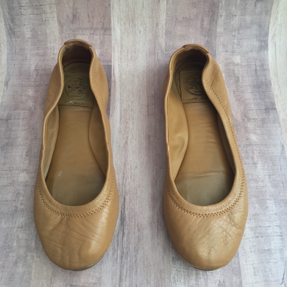 Caramel Tory Burch Edie Ballet Flats